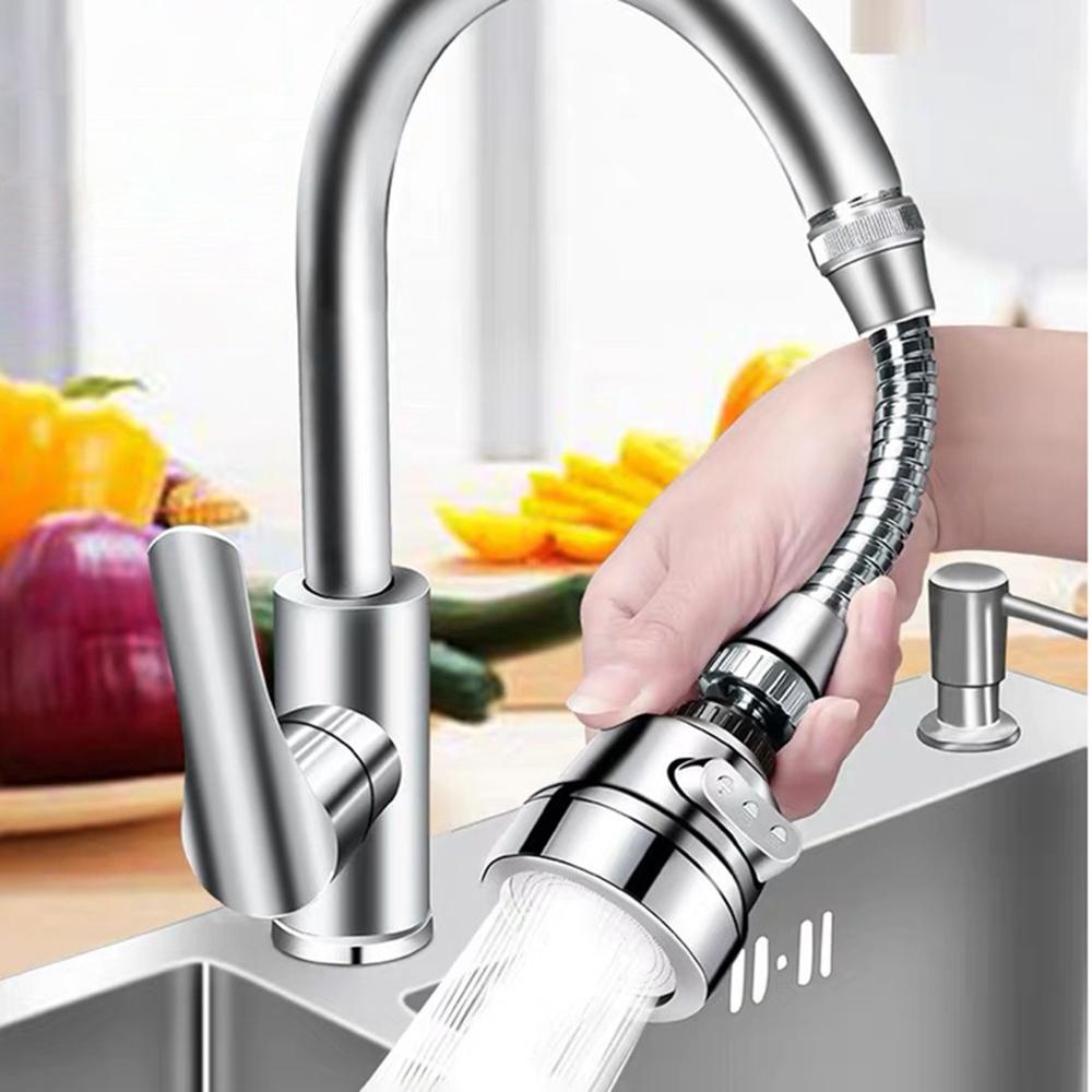 Preva Tap Putar 3mode Sprayer ABS Saringan Wastafel Plastik Kitchen Faucet Extender