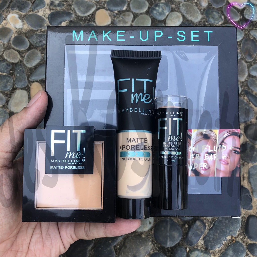 MYB Make Up Set Four Actress 3 in 1 Bedak Padat Foundation Concealer Stick / Grosir Kosmetik