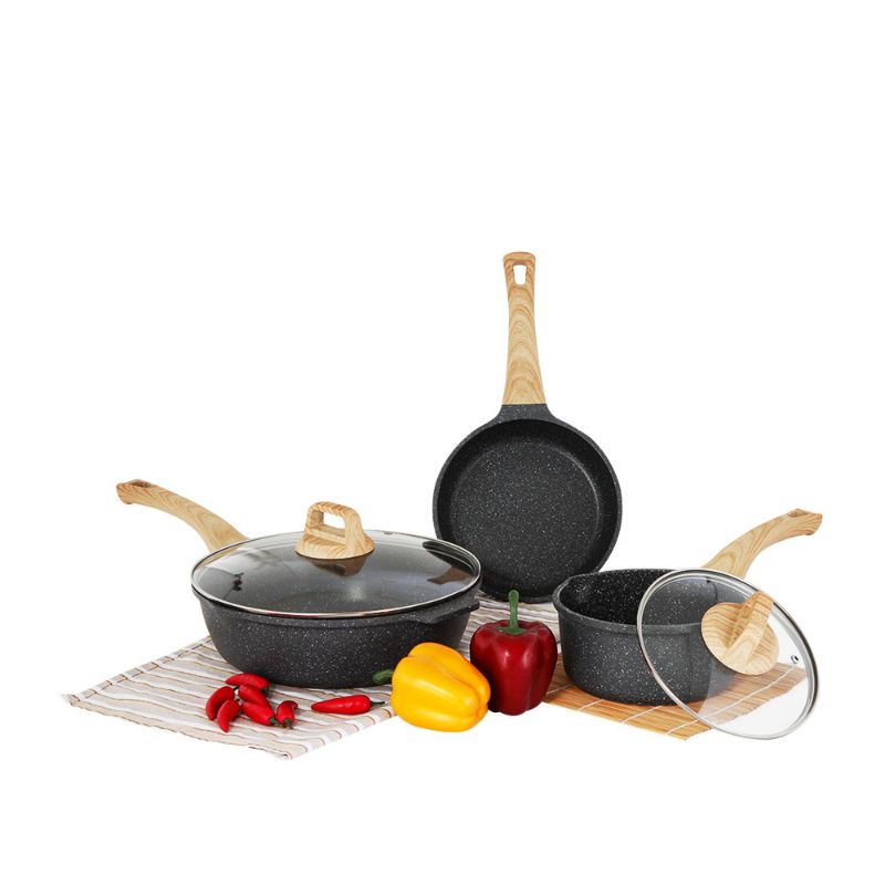 Peralatan Masak Cypruz Cookware Fry Wok Set 5 Pcs