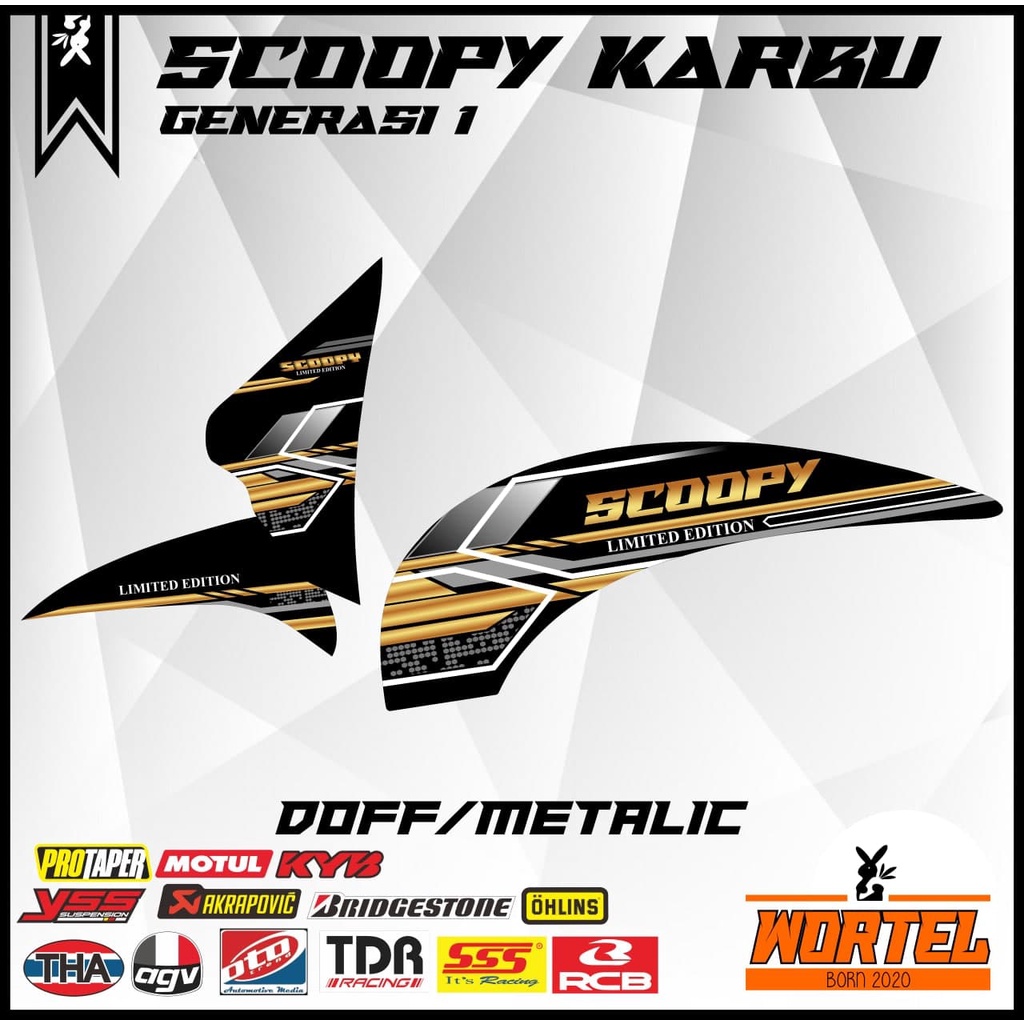 Striping Scoopy-Sticker Lis Decal Motor Scoopy Karbu Racing Elegant