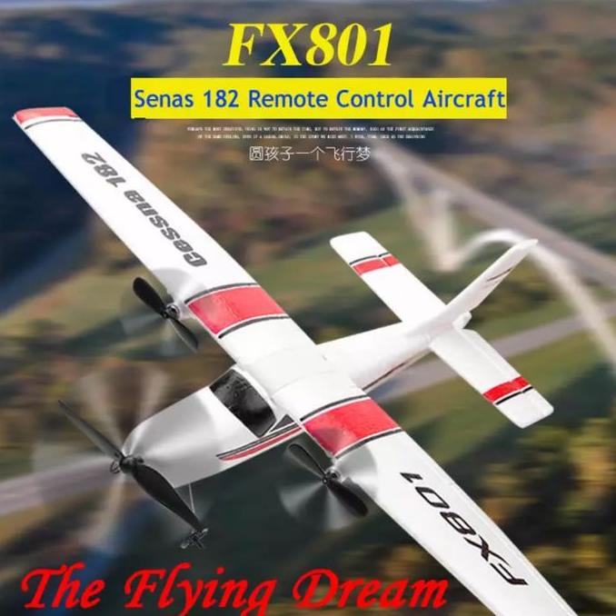 FX801 Airplane Cessna Pesawat 182 2.4GHz 2CH Rc Kapal Terbang aircraft Lc