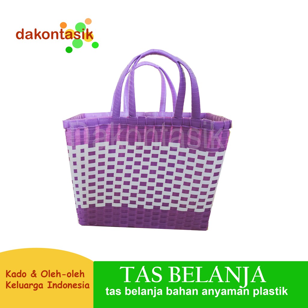 dakontasik - Tas Belanja Pasar Minimarket anyaman plastik XL