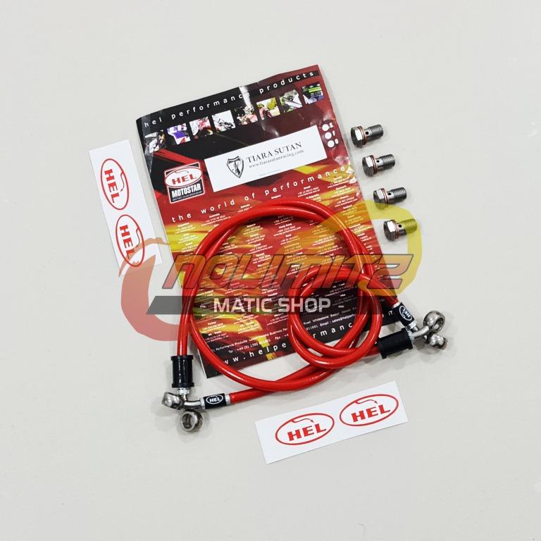 Selang Rem Brake Line Racing HEL Tiara Sutan Merah NON ABS Ninja ZX25R