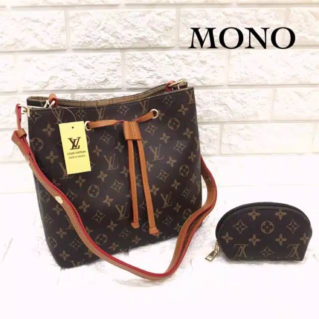 Tas LV* serut ada sekat free pouchneo tas super batam ada sekat bucket