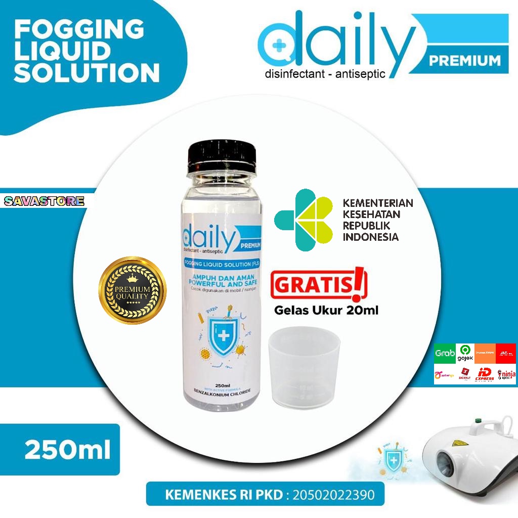 DESINFEKTAN FOGGING DAILY PREMIUM KHUSUS FOGGING LIQUID SOLUTIONS (FLS) 250ML - ORIGINAL