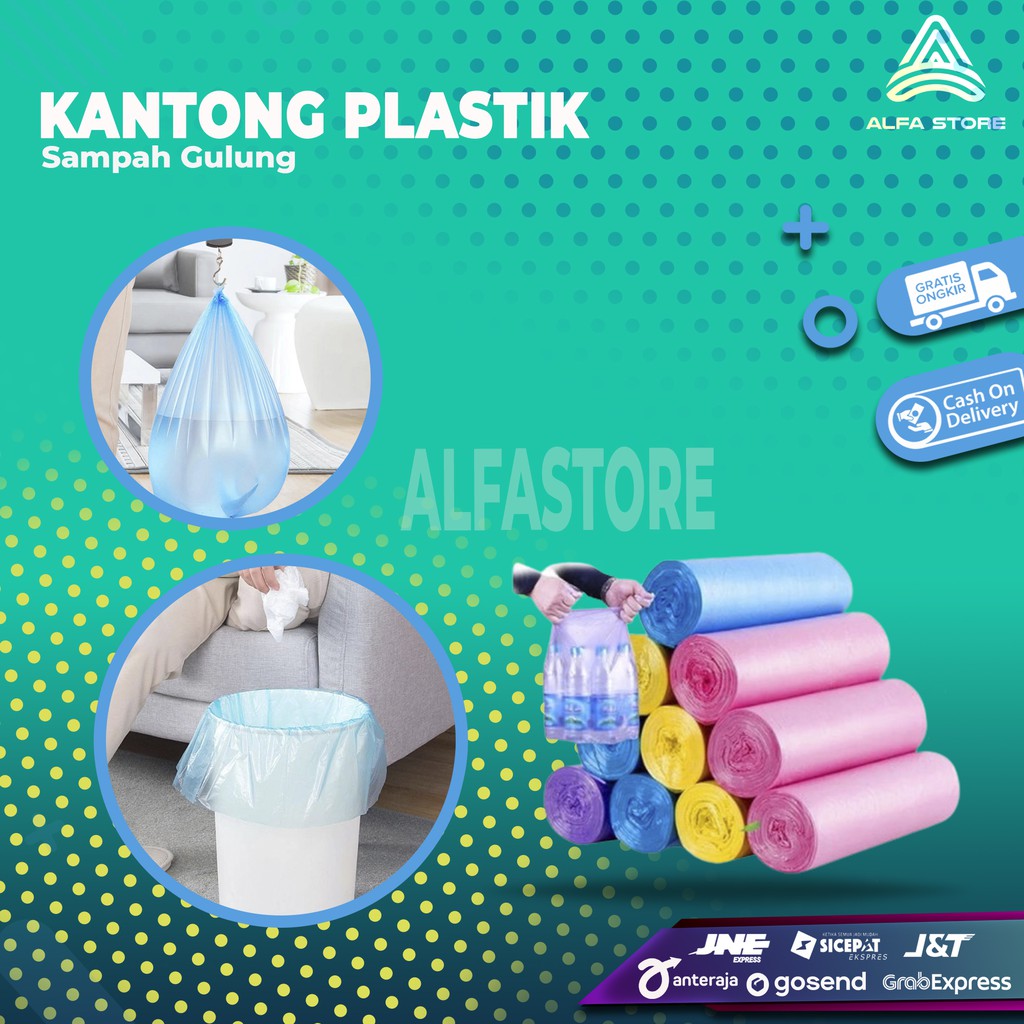 Kantong Plastik Sampah Roll Gulung 45x50CM Isi 20 Pcs