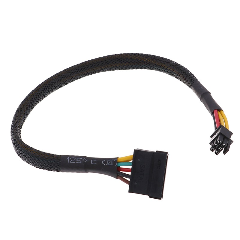 (Ele) Kabel Power Converter Hdd Ssd 6 Pin To Sata 15pin Warna Putih Untuk Dell 3668 3667 3650