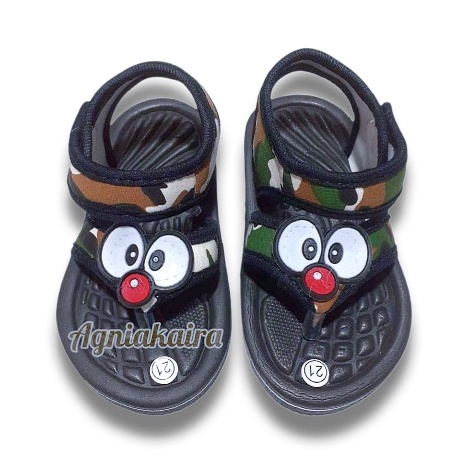 Sandal Gunung Anak Bayi Laki-Laki Motif TNI Terbaru High Qualitty Slippers