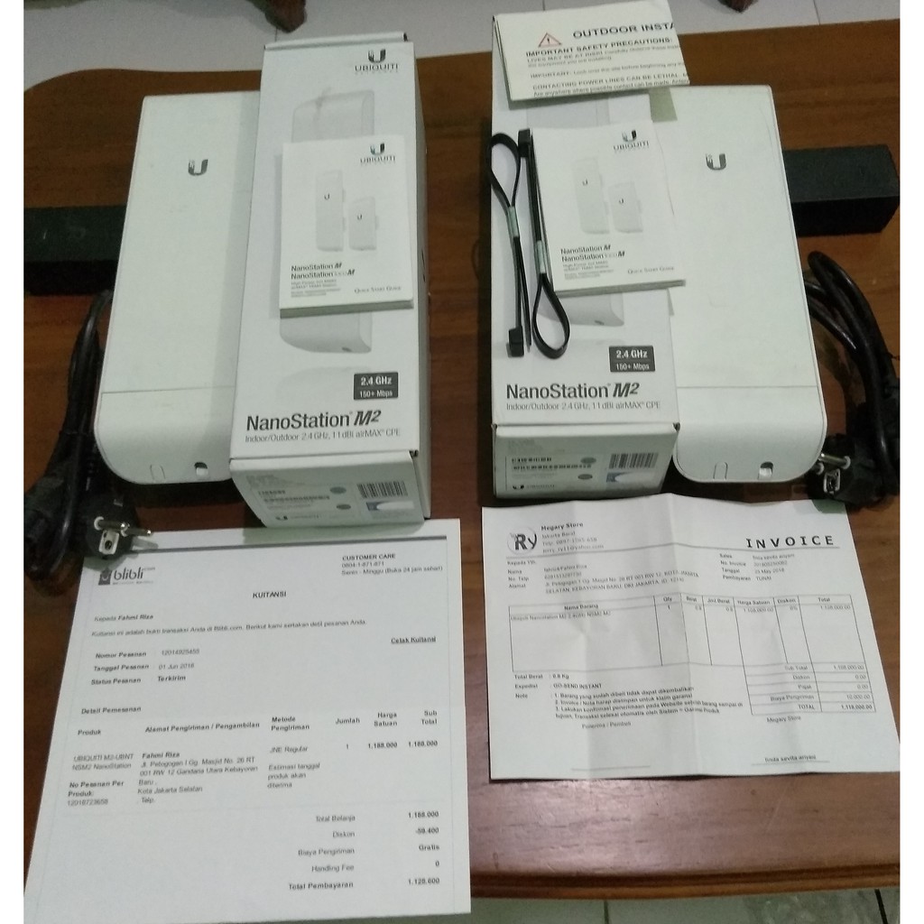 Ubiquity Nano Station M2 (NS-M2) Bekas + POE Adaptor