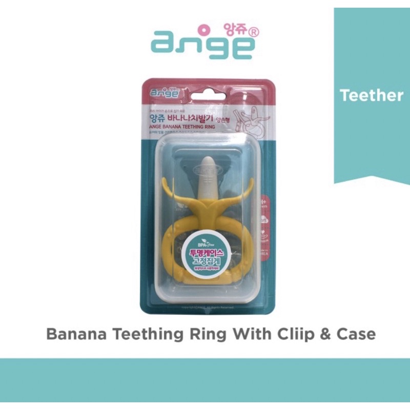 Ange Monkey Banana Teether With Case - Gigitan Bayi