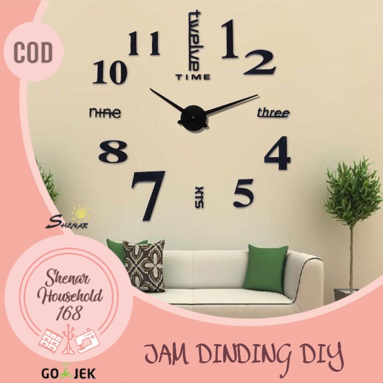 SHENAR JAM DIY / JAM RAK RASAKSA / JAM DINDING / DEKORASI / JAM DIY 80- 130 DIAMETER - BISA COD