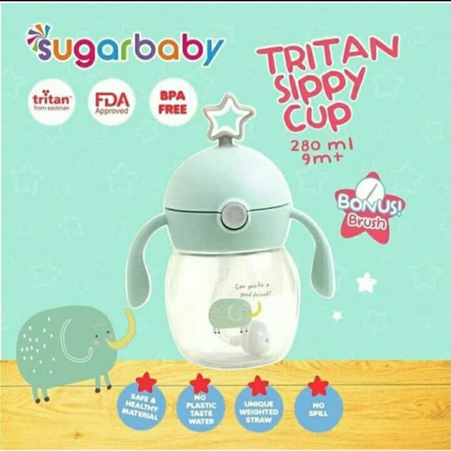 SUGAR BABY TRITAN SIPPY CUP STAR 240ML