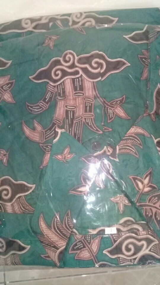 Set Batik Tradisional Couple Tunik Batik-blouse Batik-kemeja Batik Pria Motif Bambu Mega Mendung