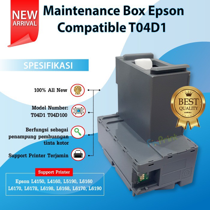 Maintenance Box Epson T04D1 Compatible Printer L4150 L4160 L6160 M2140 ET3750 Wf-2800 Wf-2860