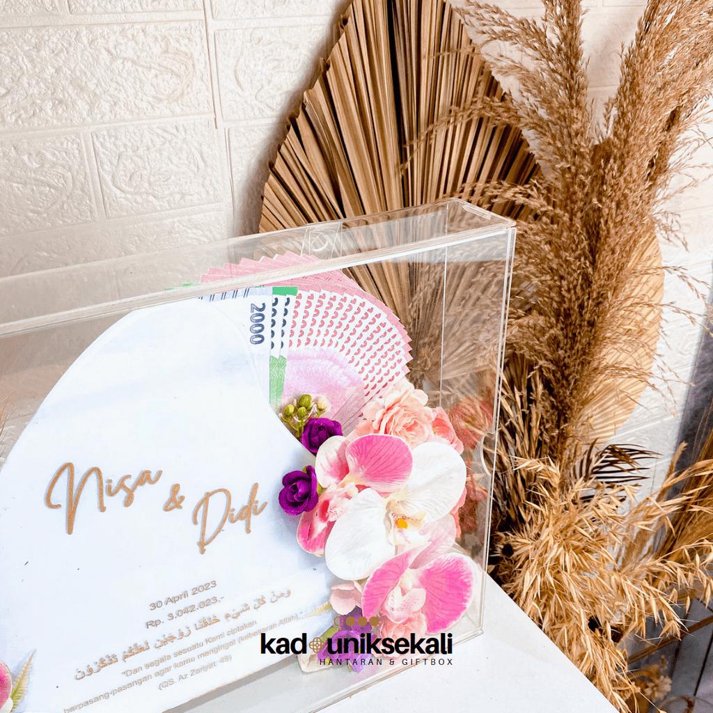 Mahar Botanical Mahar Tetes Air 30x40cm Mahar Pernikahan Custom Warna