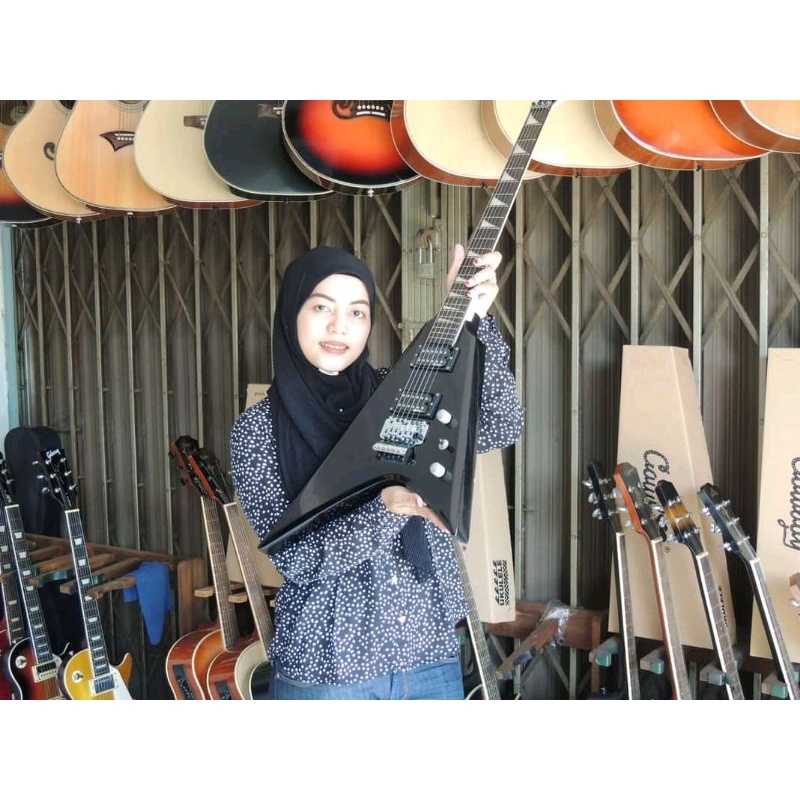 Jual gitar jackson v RR (hitam)