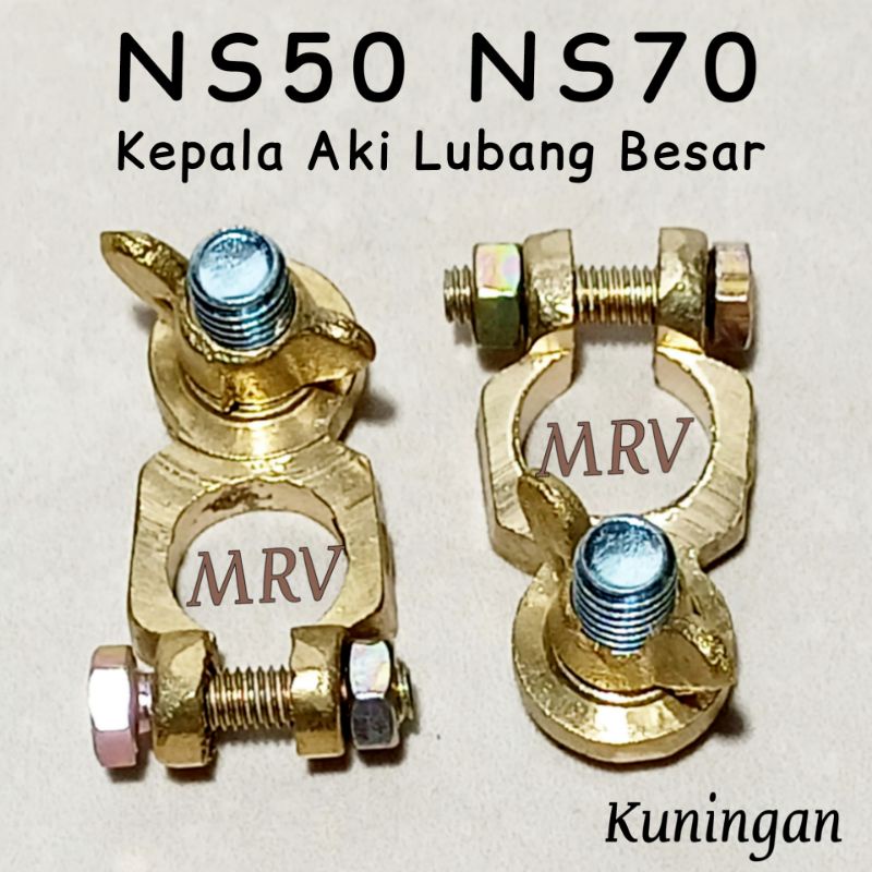 Jual KLEM KEPALA AKI KUNINGAN Lubang Besar NS50 / N70 | Shopee Indonesia