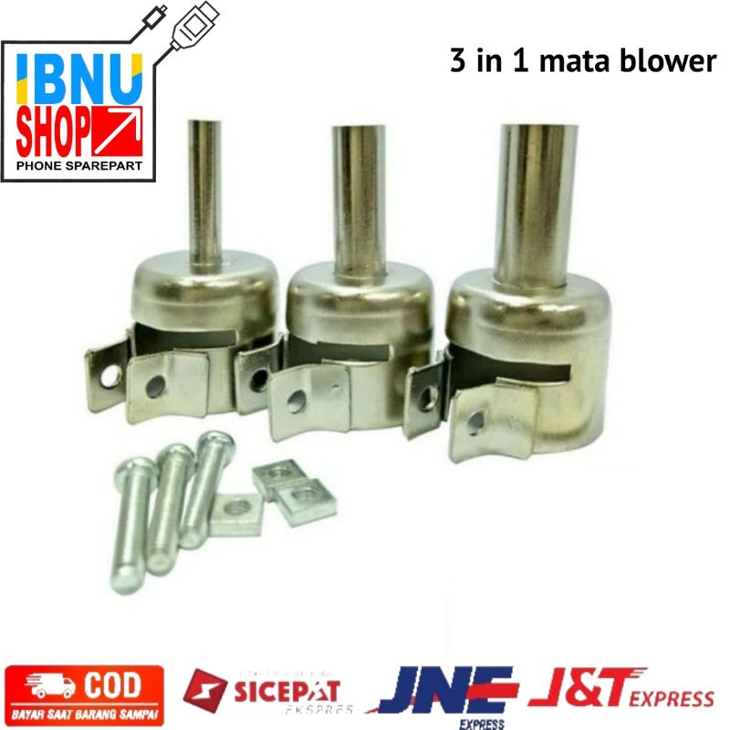 mata solder uap 850 857 3 IN 1 mata blower isi 3 PCS titanium corong