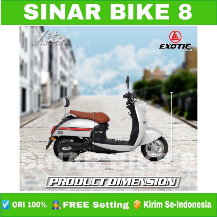 Sepeda Motor Listrik Electric E Bike EXOTIC VITO 1000 Watt