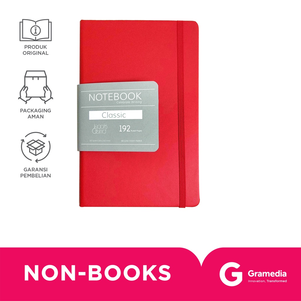 

Books&Bind Nb Classical Hc A5-Slim Red