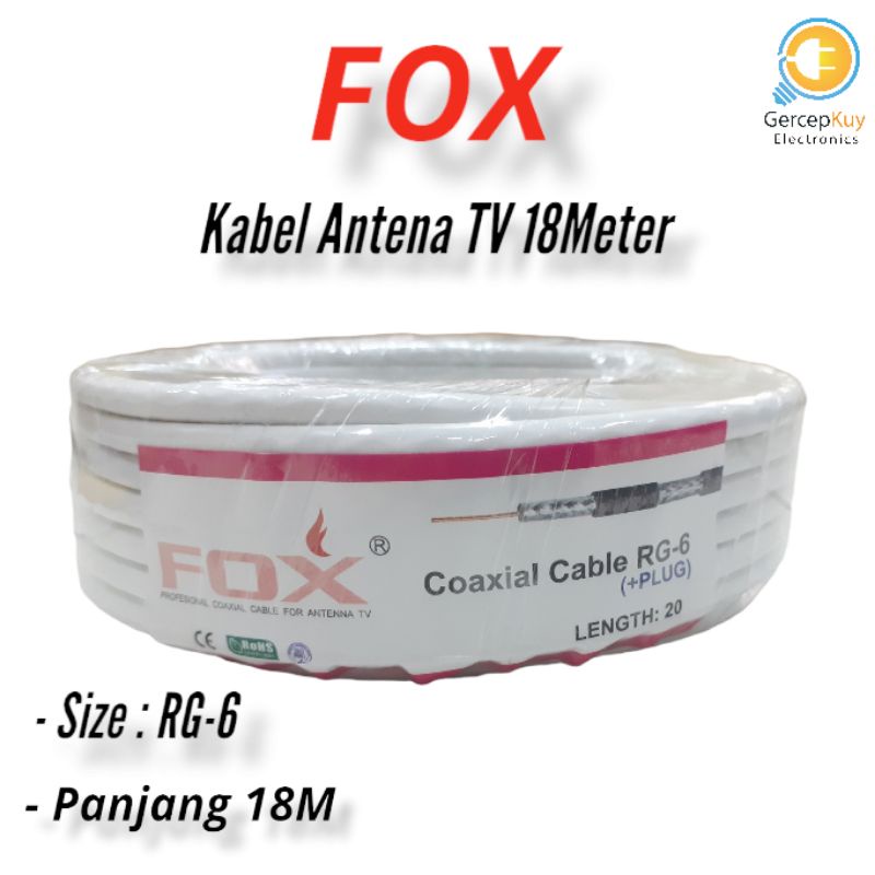 Kabel Antenna TV 17 Meter FOX