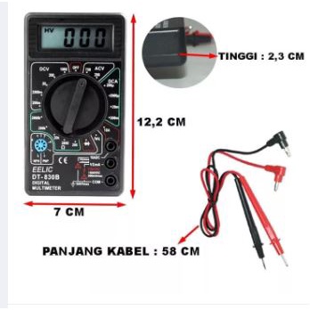 MURAH!!! Multimeter Digital Alat Pengukur Tegangan AC/DC Voltage Tester Avometer Multitester Digital DC AC + Baterai Siap Pakai