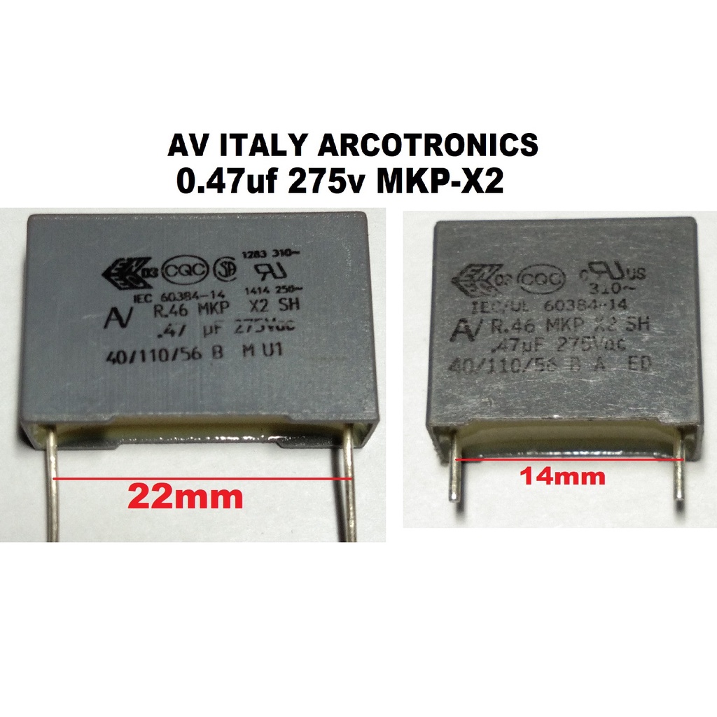 0.47uf 275v MKP-X2 470nf 474 0,47uf AV ITALY ARCOTRONICS High End Capacitor