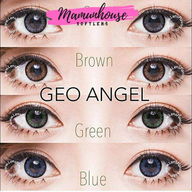 ORIGINAL Softlens Geo Angel / Geo Super Angel Series Soflens Soflen Gray Grey Brown Coklat Blue Gree