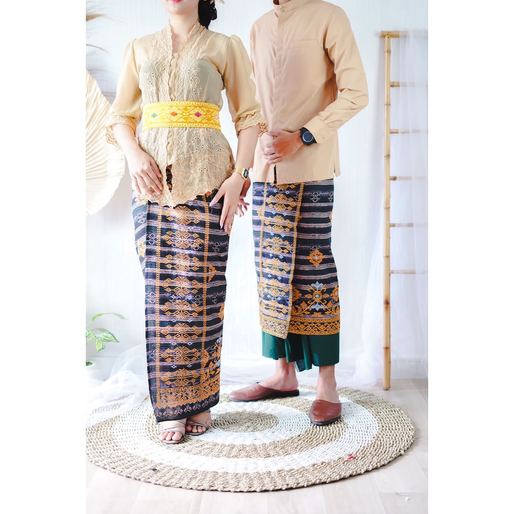 Set Couple Bordir Motif Seseh (Kamen Saput Udeng)
