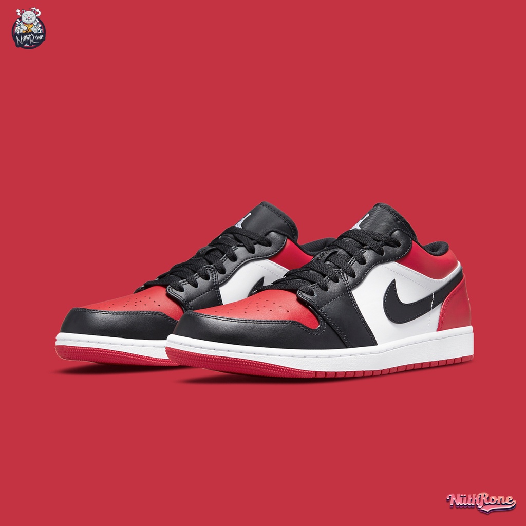 Nike Air Jordan 1 Low "Bred Toe" Colour : Gym Red/Black/White