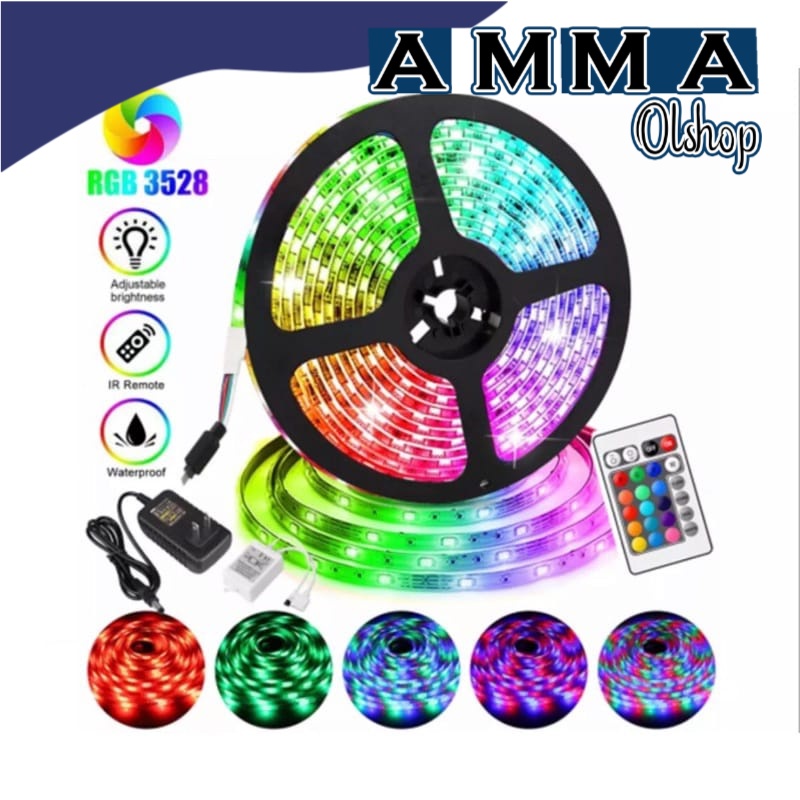 Lampu Led Strip Pakai Remot Banyak Warna I Lampu Dinding Kamar Pakai Remot I Led Strip Banyak Warna