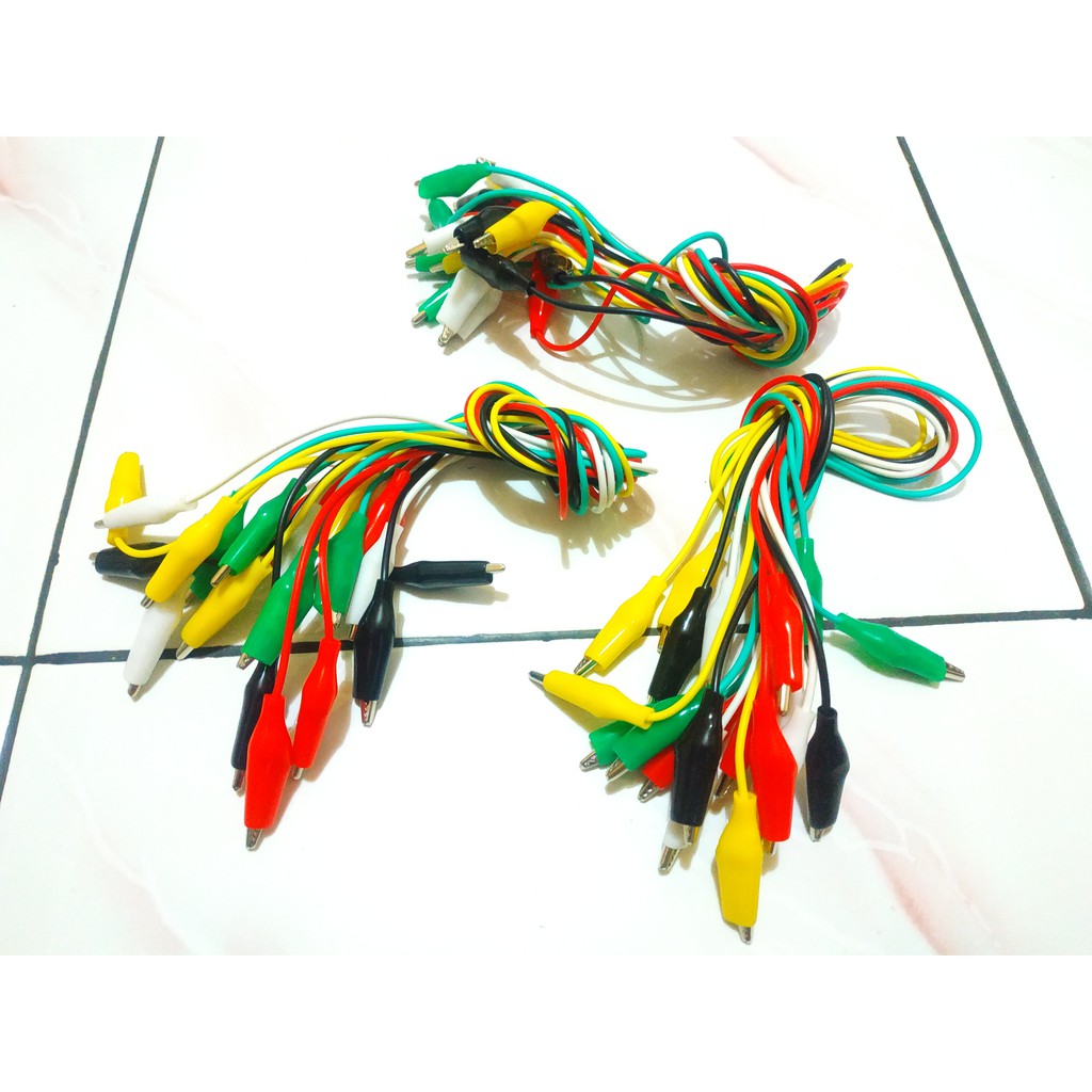 Kabel Capit Buaya Alligator Clip 10Pcs 10Set 50CM Double Head