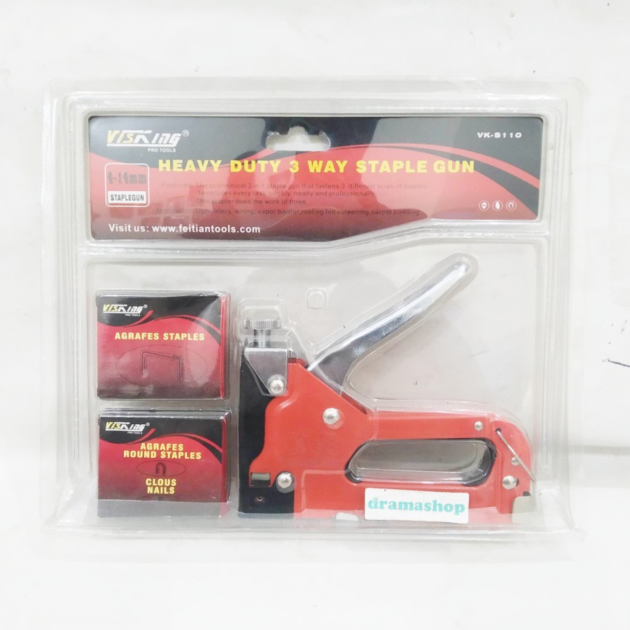 heavy duty 3 jenis way Staples Stapless Steples staple gun Jok Tembak 3in1 4-14mm