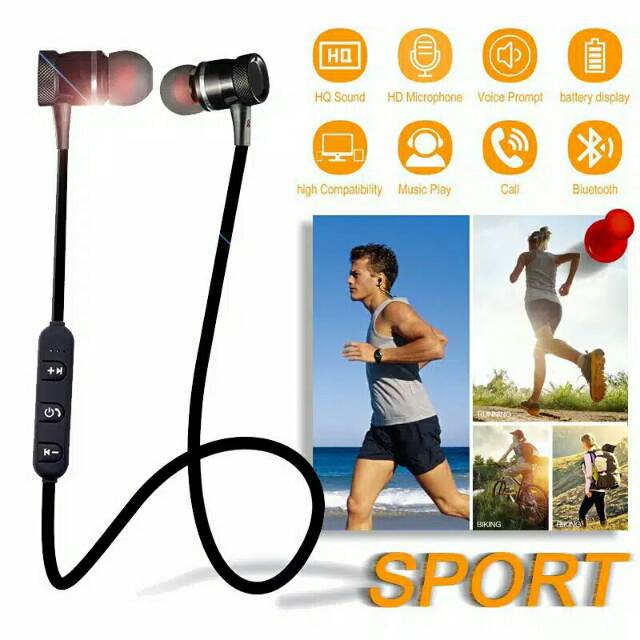 Headset bluetooth magnetic