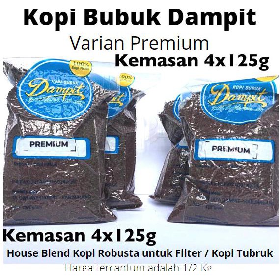 

Produk Unggulan] Kopi Dampit Premium Bubuk 2X250G