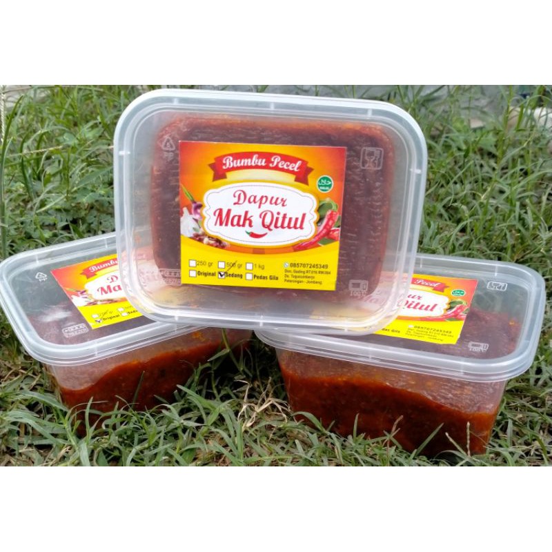 

Bumbu pecel Mak Qitul dijamin muwantul ready variat origin,sedang &pedass