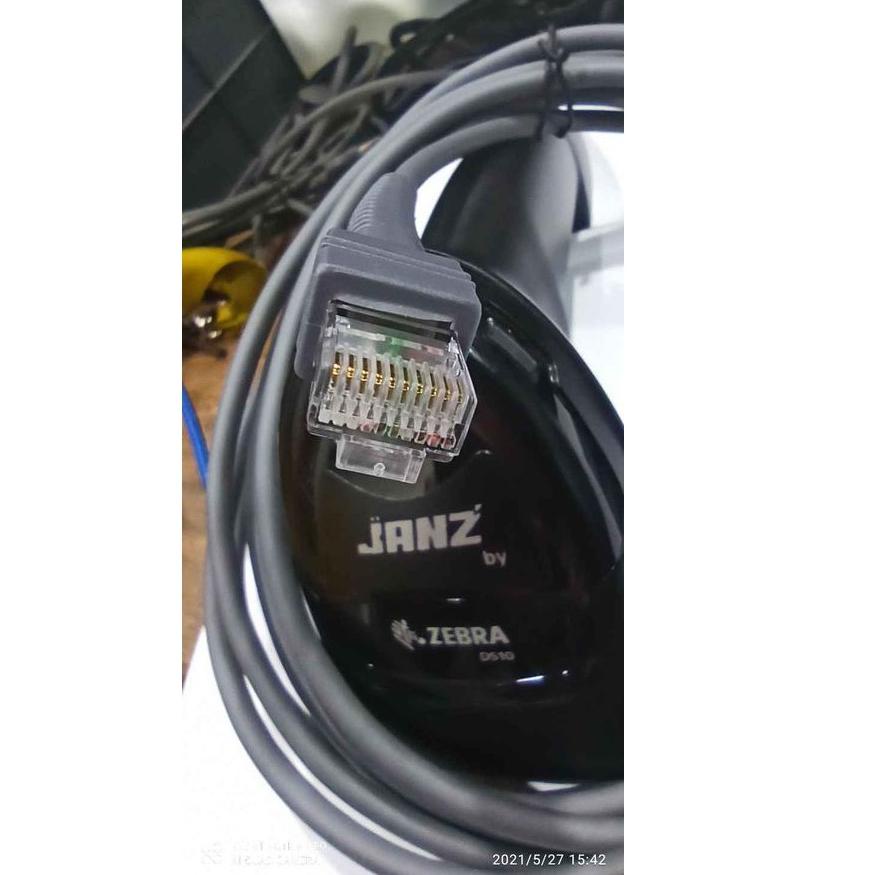 10.10 MALL Kabel USB Barcode Scanner ZEBRA or SYMBOL 3 Meter Original Janz by Zebra  DS1001 Mesin Ka