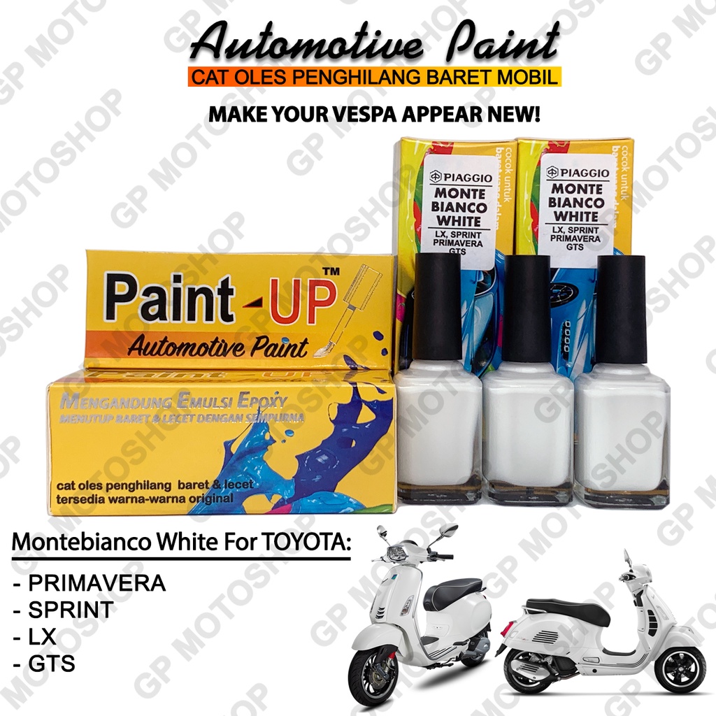 Piaggio Vespa Montebianco White Cat Oles Penghilang Baret Motor Putih Solid