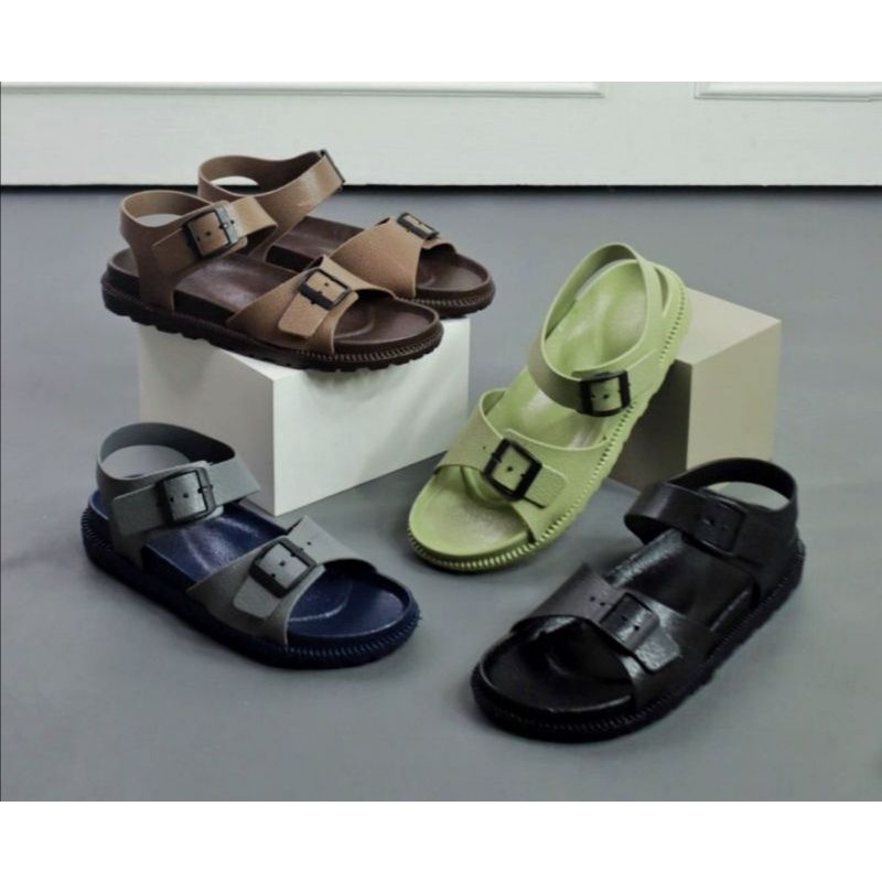 obral sandal wanita jelly flat anti slip sandal gunung