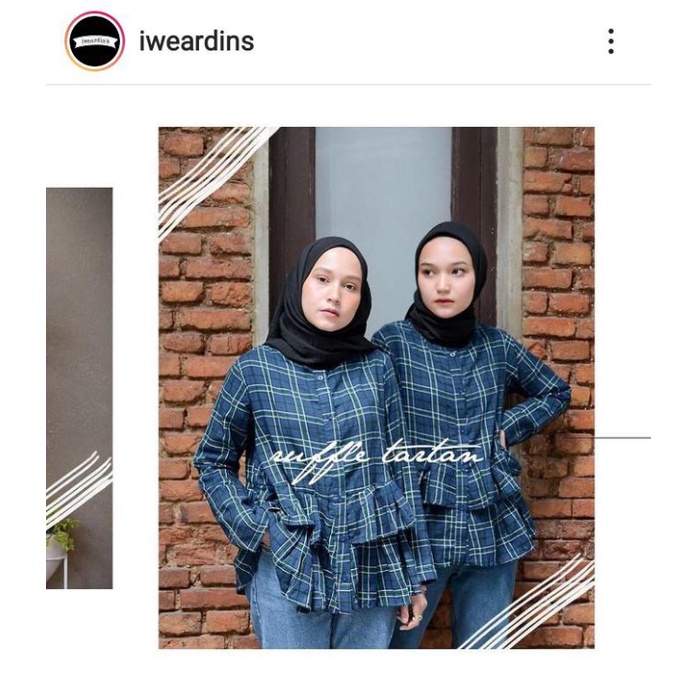 Ruffle Tartan Iweardins / preloved Iweardins preloved Javina Abinaya Heylocal Kaleela Heavenlights