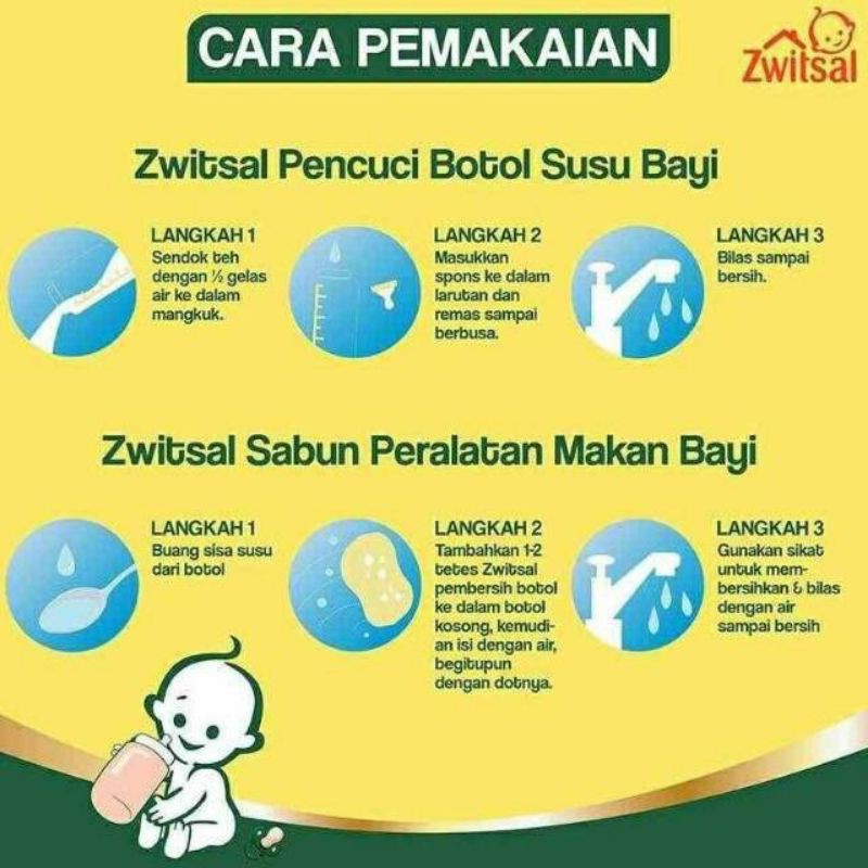 Zwitsal Baby Bottle &amp; Utensils Cleaner Pencuci Botol Bayi