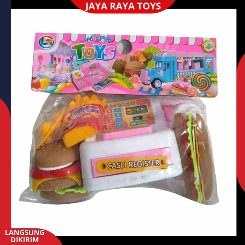 PROMO Mainan Anak Edukasi Mesin Kasir Mini Pembayaran Set lengkap dengan Makanan  LK 15 SNI Terbaru