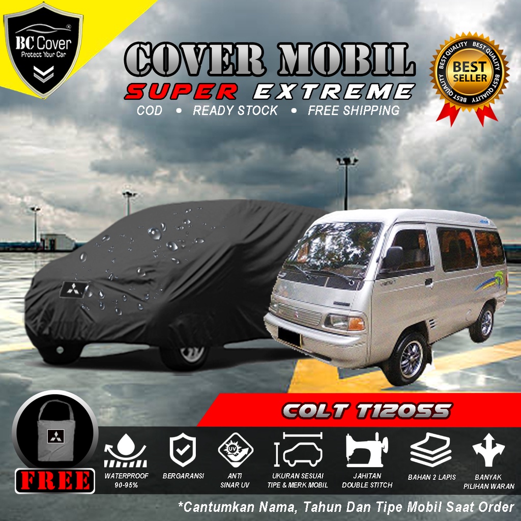 Body Cover Mobil Colt T120SS Outdoor Waterproof / Sarung Mobil Mitsubishi Colt T120SS Waterproof / Selimut Tutup Penutup Mobil Colt T120SS / Mantol Kerudung Mantel Colt T120SS Waterproof Outdoor Anti Air