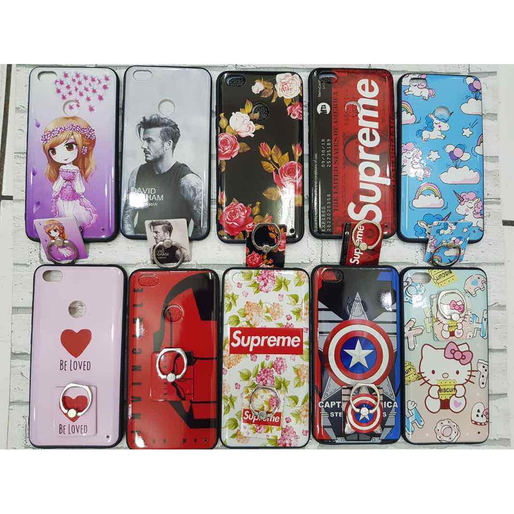 Hardcase Kilat Glossy Karakter FREE Ring Stand Xiaomi Redmi S2