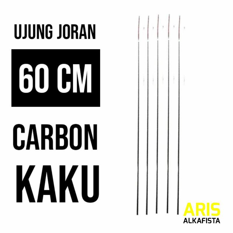 Ujung Joran Tegek Bahan Carbon Kaku 60 cm