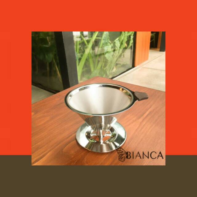 Jual V60 Dripper Stainless no paper Filter I V60 Pour Over Metal (V60