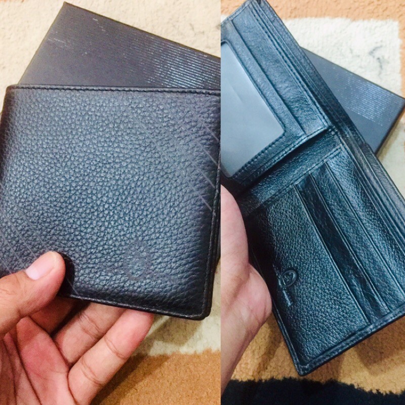 dompet lipat biasa pria bahan kulit asli impor ukuran standar #dompet #dompetpria #dompetkulit