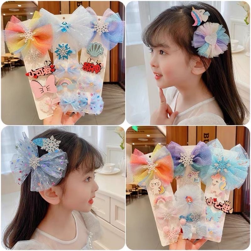 Delunashop 5 Pcs Set Jepit Rambut Kartun Klip Jepitan Anak Gaya Korea Fashion Hair Clip