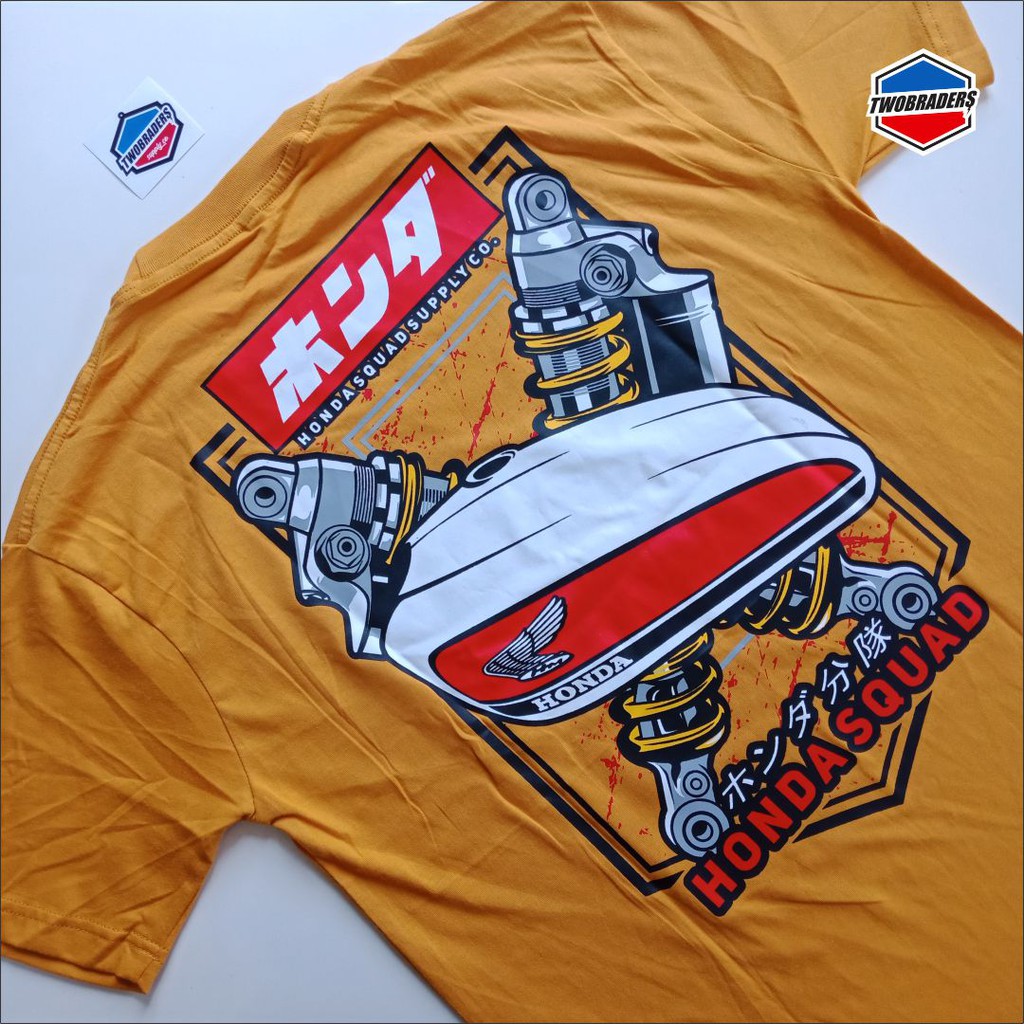KAOS HONDA SQUAD ORIGINAL TANGKI + SHOCK MUSTARD CB100 CB125 GL100 GL MP TIGER CBR150
