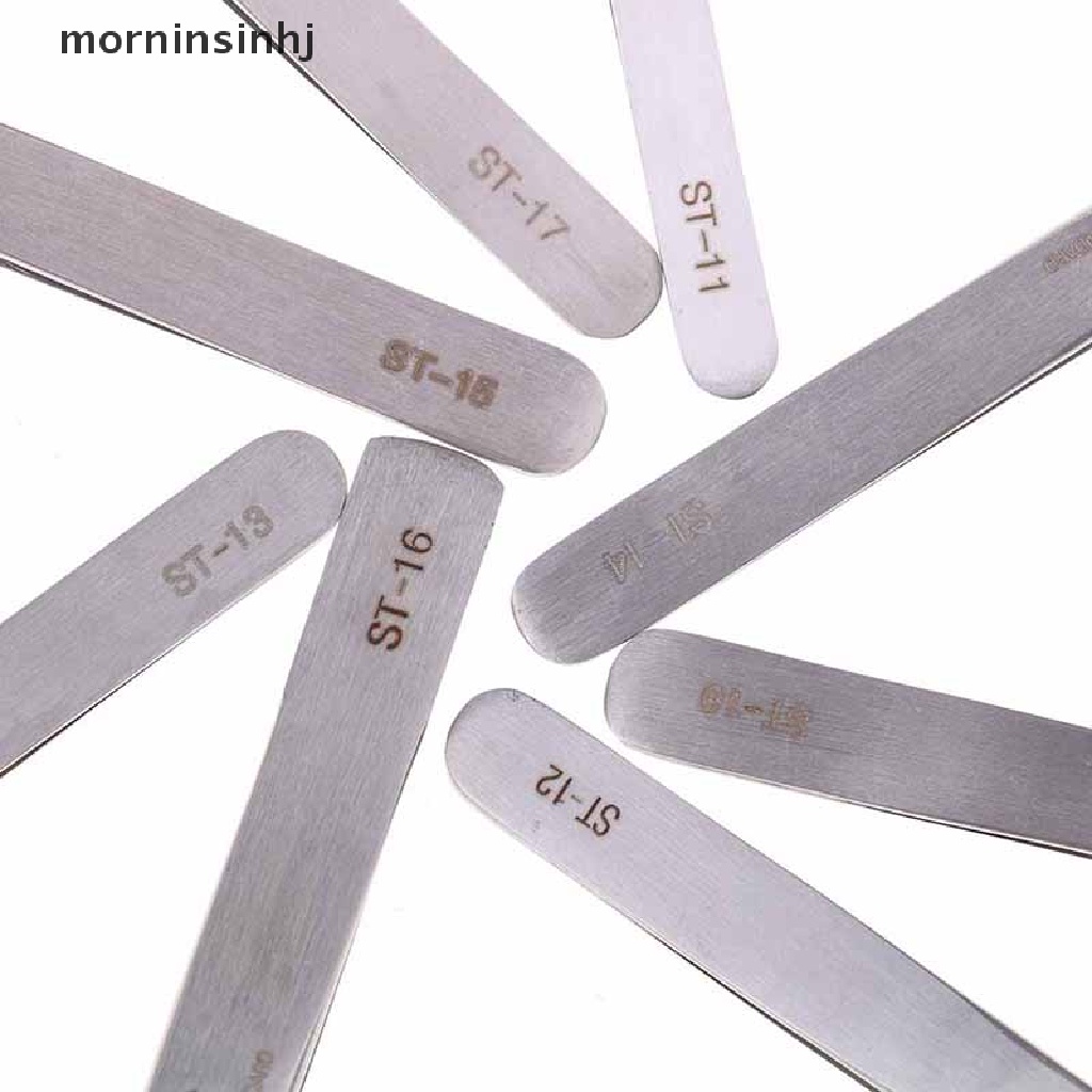 Mornin 8pcs Pinset Stainless Steel Untuk Menghilangkan Komedo Hitam / Jerawat